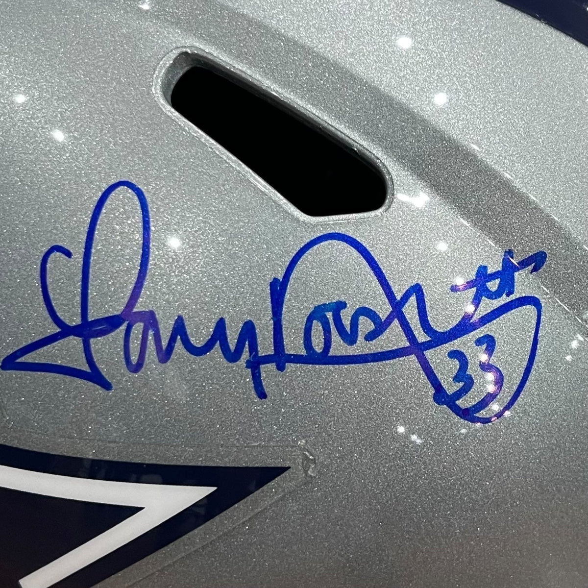 Autographed Tony Dorsett Dallas Cowboys Deluxe Full-Size Replica Helmet - Beckett-Powers Sports Memorabilia