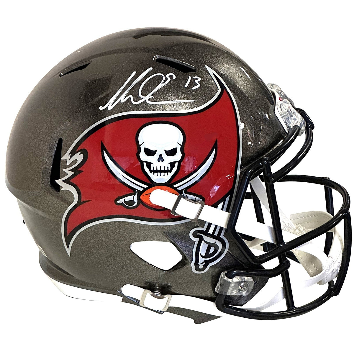 Autographed Mike Evans Tampa Bay Buccaneers (Speed) Deluxe Full-Size Replica Helmet - Beckett-Powers Sports Memorabilia