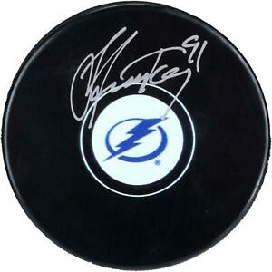 Autographed Steven Stamkos Tampa Bay Lightning Hockey Puck-Powers Sports Memorabilia