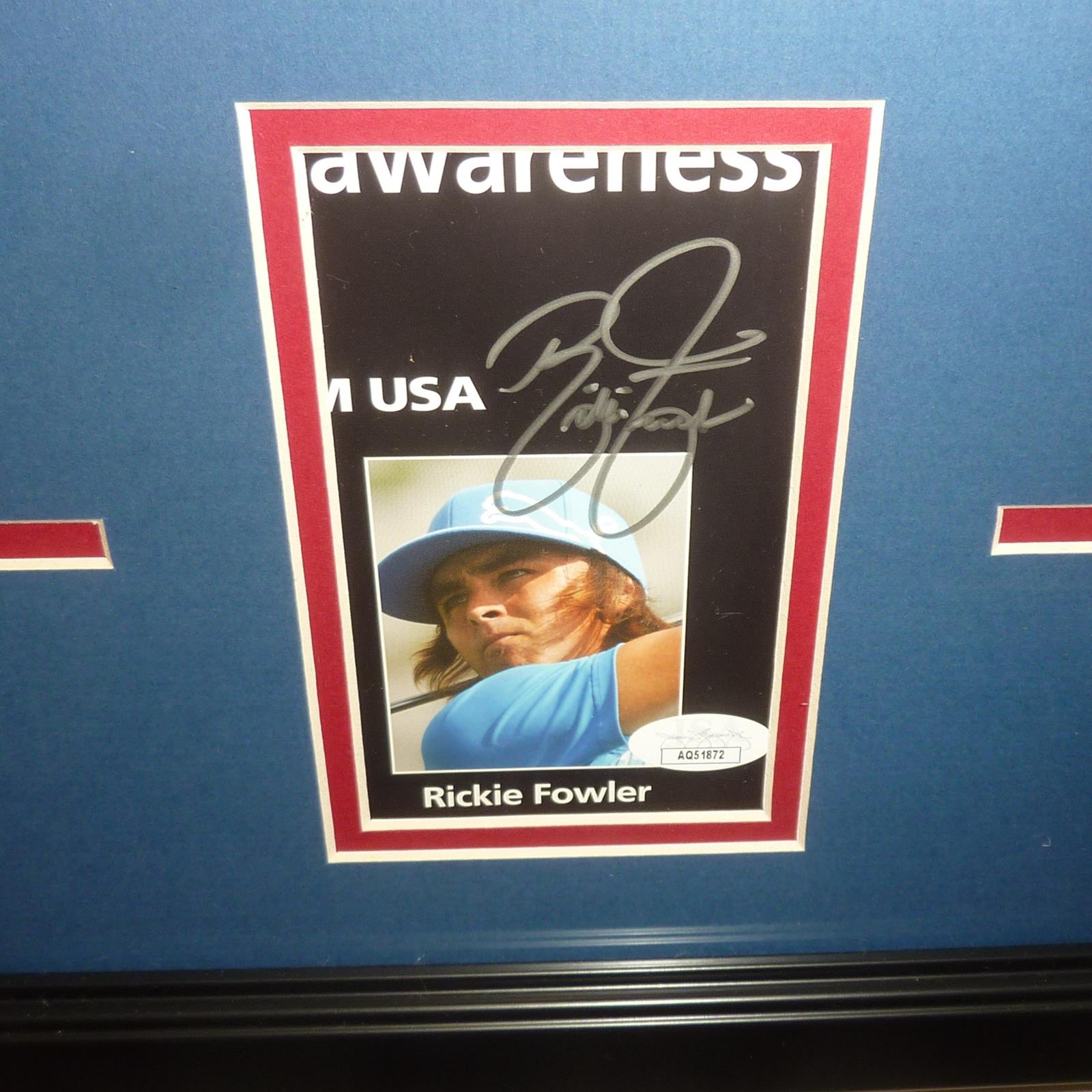 Autographed Rickie Fowler Golf (TPC Trophy) "Signature Series" Frame - JSA-Powers Sports Memorabilia