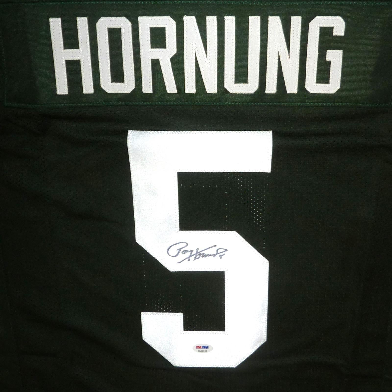 Autographed Paul Hornung Green Bay Packers (Green #5) Custom Jersey - PSA-Powers Sports Memorabilia