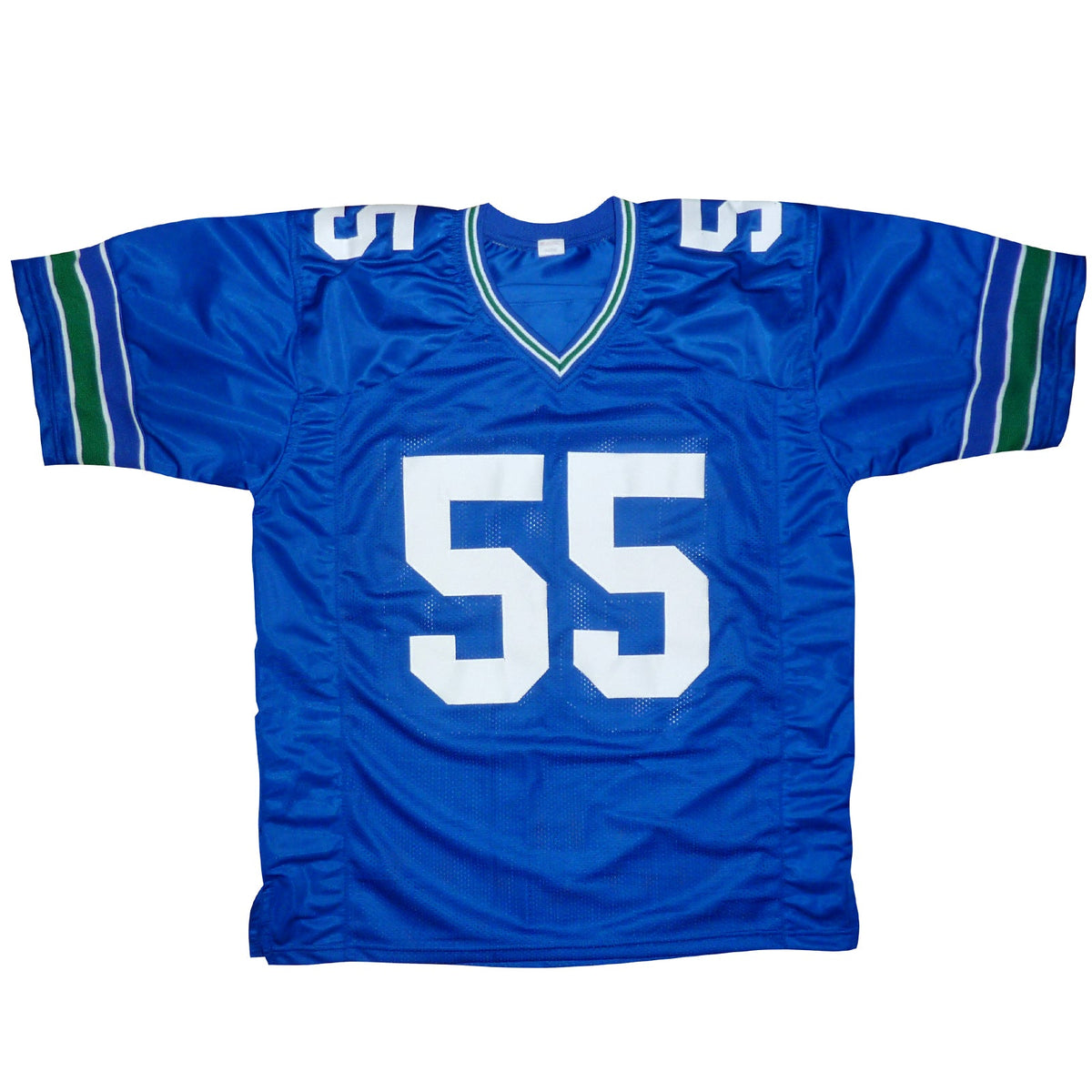 Autographed Brian Bosworth "The Boz" Seattle (Blue #55) Custom Jersey - JSA-Powers Sports Memorabilia