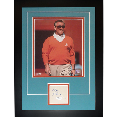 Autographed Don Shula Miami Dolphins (Orange Sweater) "Signature Series" Frame - JSA-Powers Sports Memorabilia