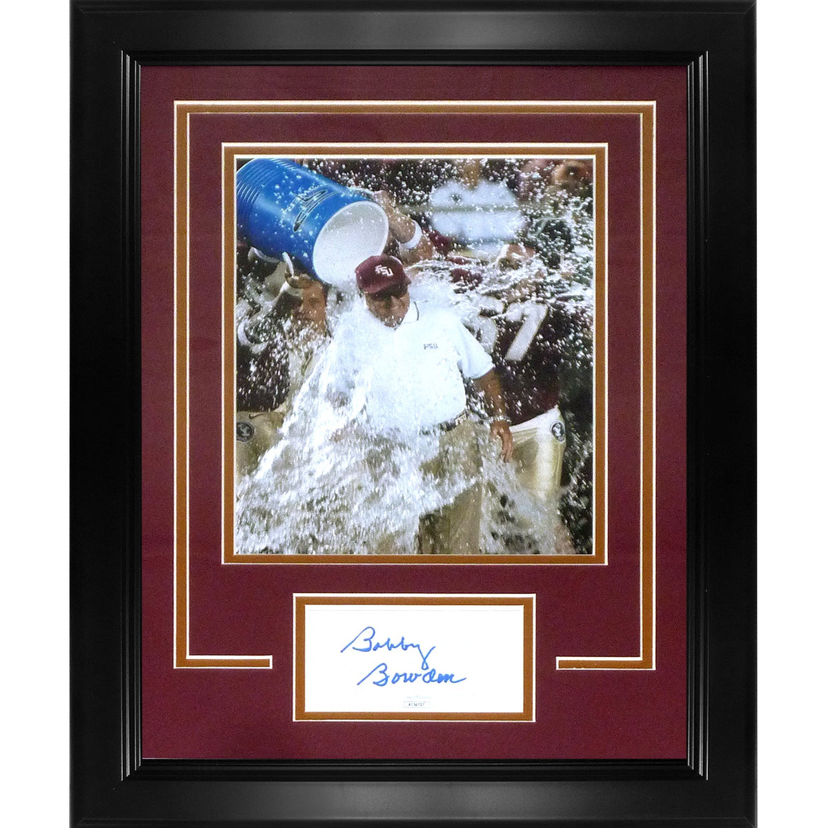 Autographed Bobby Bowden FSU Florida State Seminoles (Gatorade Dunk) "Signature Series" Frame-Powers Sports Memorabilia
