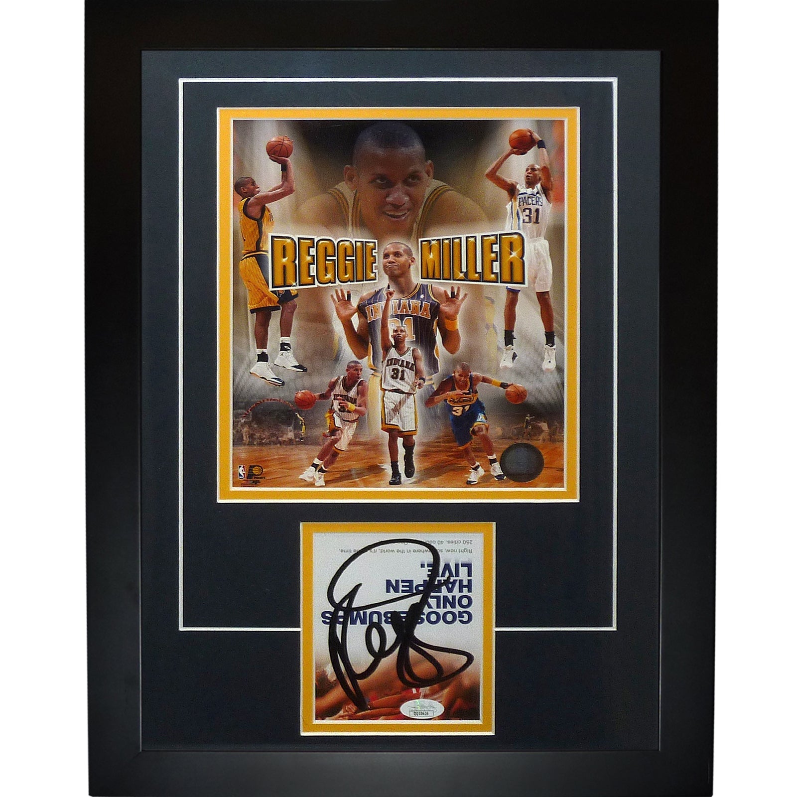 Autographed Reggie Miller Indiana Pacers "Signatures Series" Frame - JSA-Powers Sports Memorabilia