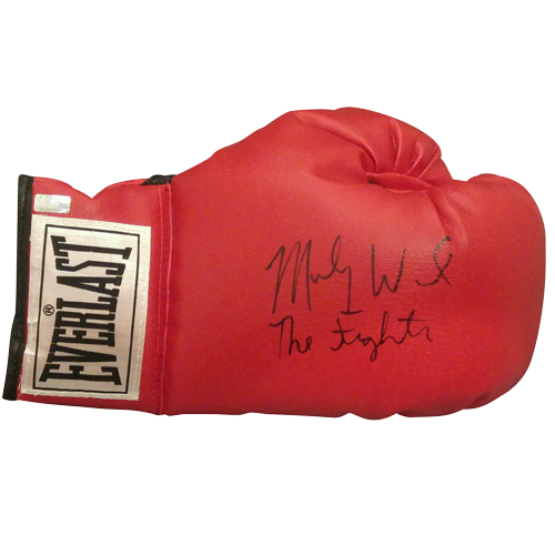 Autographed Micky Ward Everlast Red Boxing Glove w/ "The Fighter"-Powers Sports Memorabilia