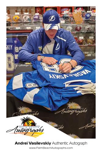 Autographed Andrei Vasilevskiy Tampa Bay Lightning (Blue #88) Deluxe Framed Jersey - JSA-Powers Sports Memorabilia