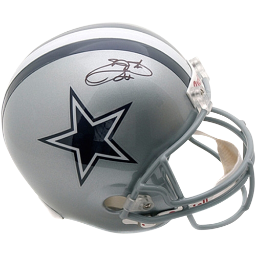 Autographed Emmitt Smith Dallas Cowboys Deluxe Full-Size Replica Helmet - Beckett-Powers Sports Memorabilia