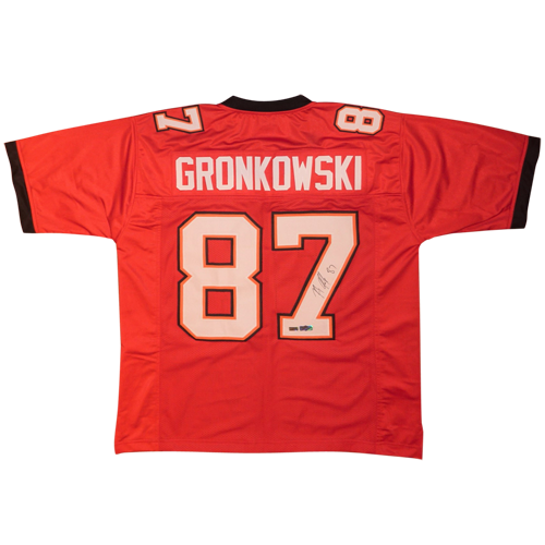 Autographed Rob Gronkowski Tampa Bay (Red #87) Custom Jersey - Radtke-Powers Sports Memorabilia