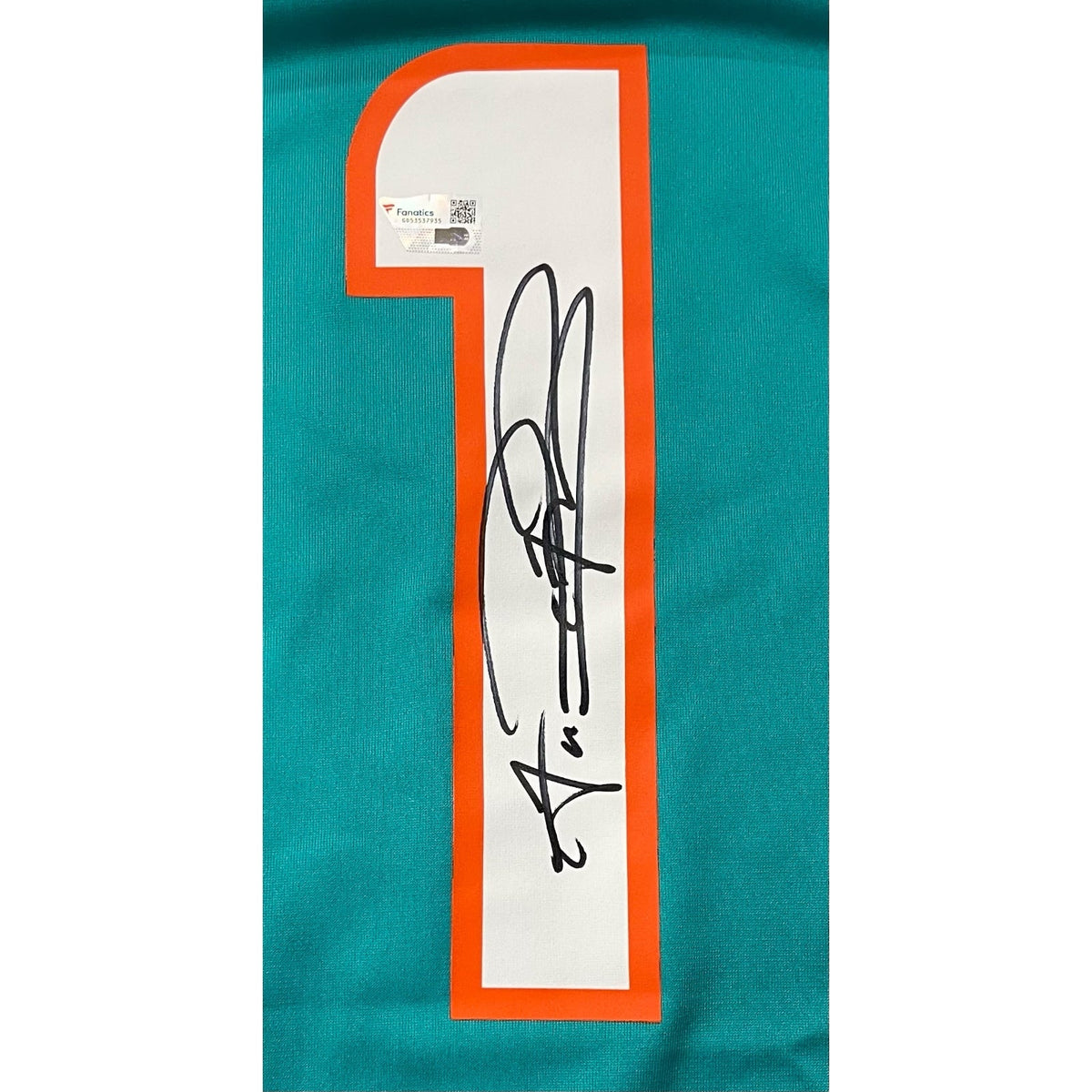 Autographed Tua Tagovailoa Miami Dolphins (Teal #1) Nike Jersey - Fanatics-Powers Sports Memorabilia