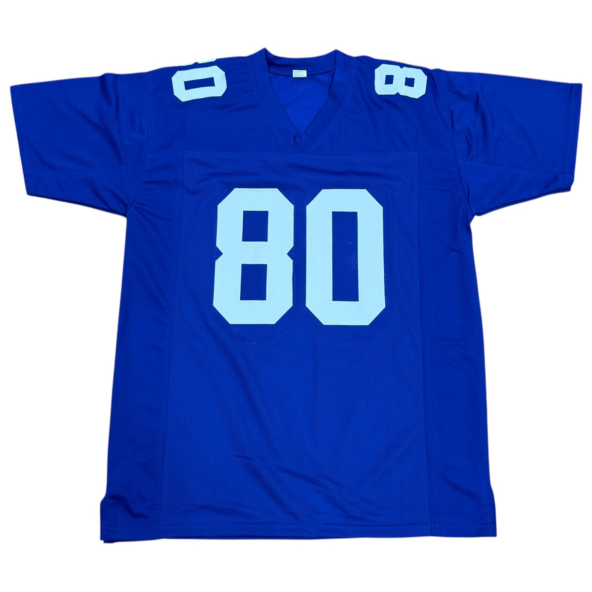 Autographed Jeremy Shockey New York (Blue #80) Custom Jersey - JSA-Powers Sports Memorabilia