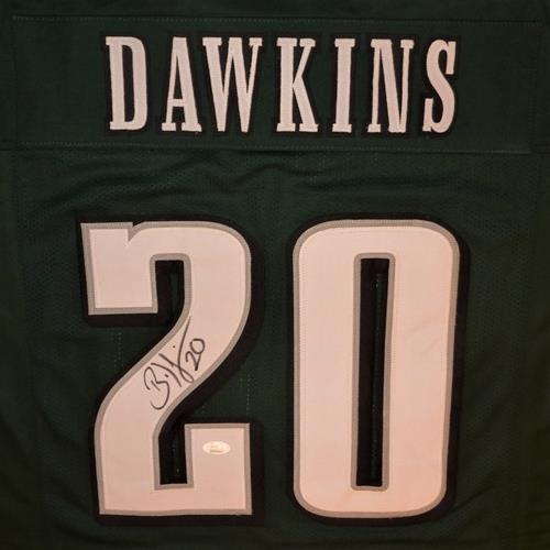Autographed Brian Dawkins Philadelphia (Green #20) Custom Jersey - JSA-Powers Sports Memorabilia