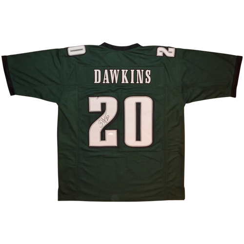 Autographed Brian Dawkins Philadelphia (Green #20) Custom Jersey - JSA-Powers Sports Memorabilia