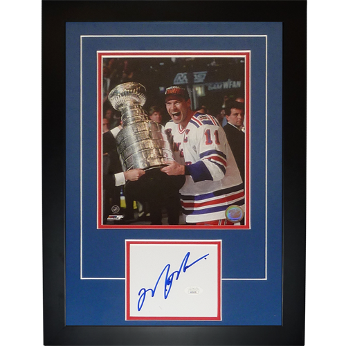 Autographed Mark Messier New York Rangers (Stanley Cup) Signature Series Frame - JSA-Powers Sports Memorabilia