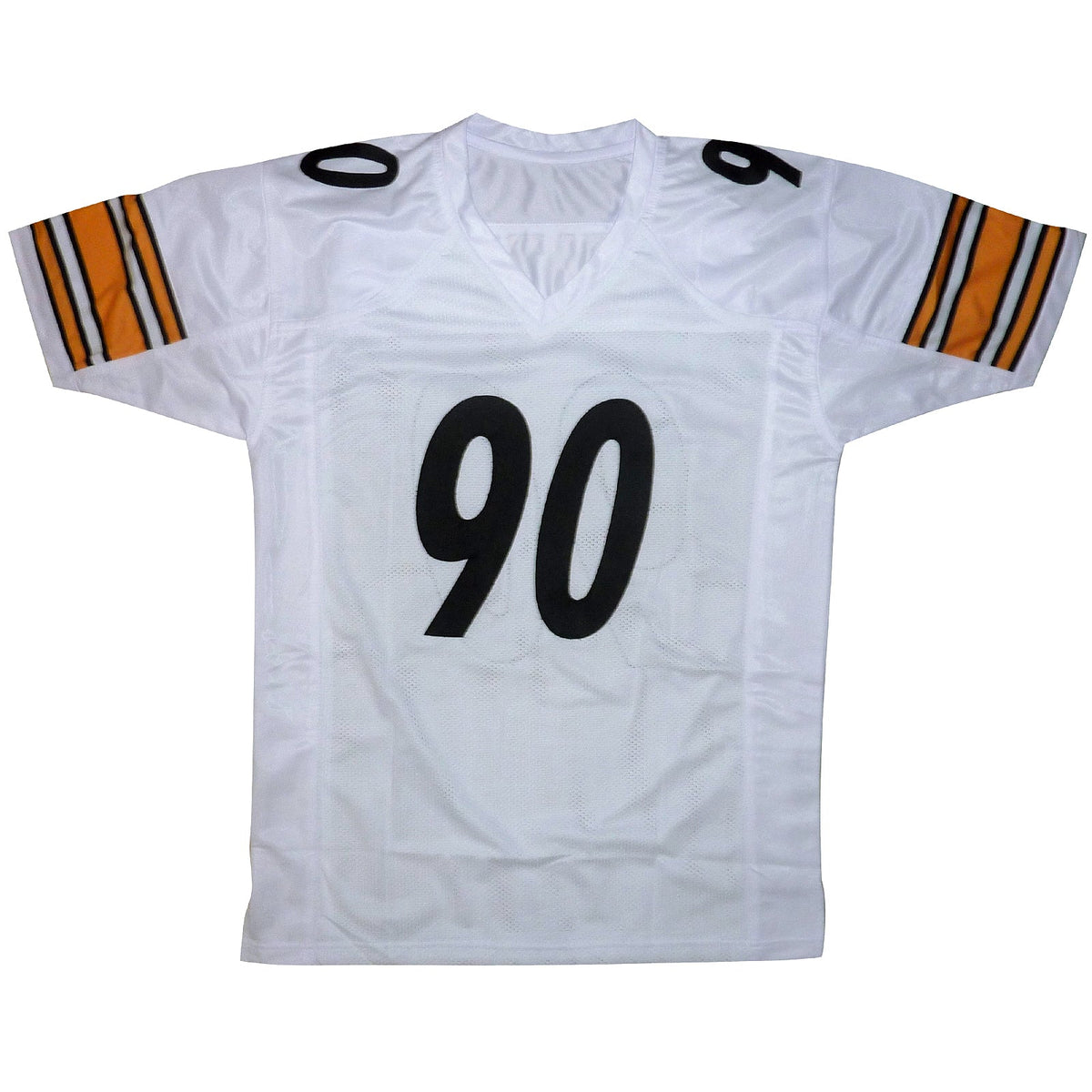 Autographed T.J. Watt Pittsburgh (White #90) Custom Jersey - Beckett-Powers Sports Memorabilia