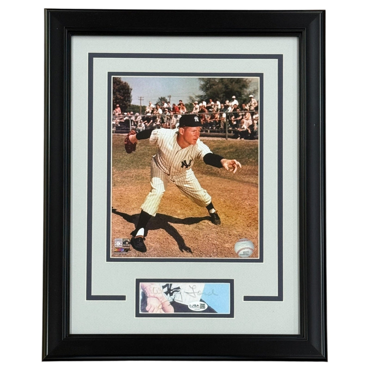 Autographed Whitey Ford New York Yankees Signature Series Frame - JSA-Powers Sports Memorabilia