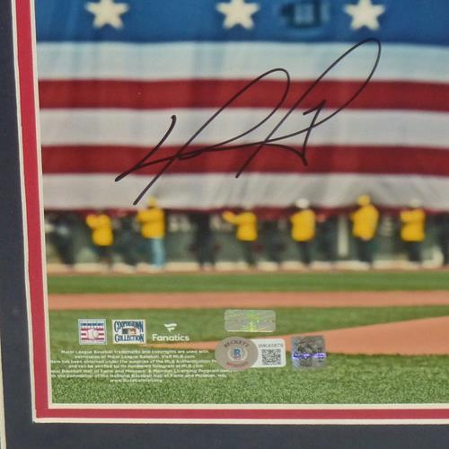 Autographed David Ortiz Boston Red Sox (Boston Strong Speech) Deluxe Framed 11x14 Photo - Beckett