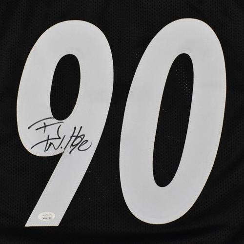 Autographed T.J. Watt Pittsburgh (Black #90) Custom Jersey - JSA-Powers Sports Memorabilia