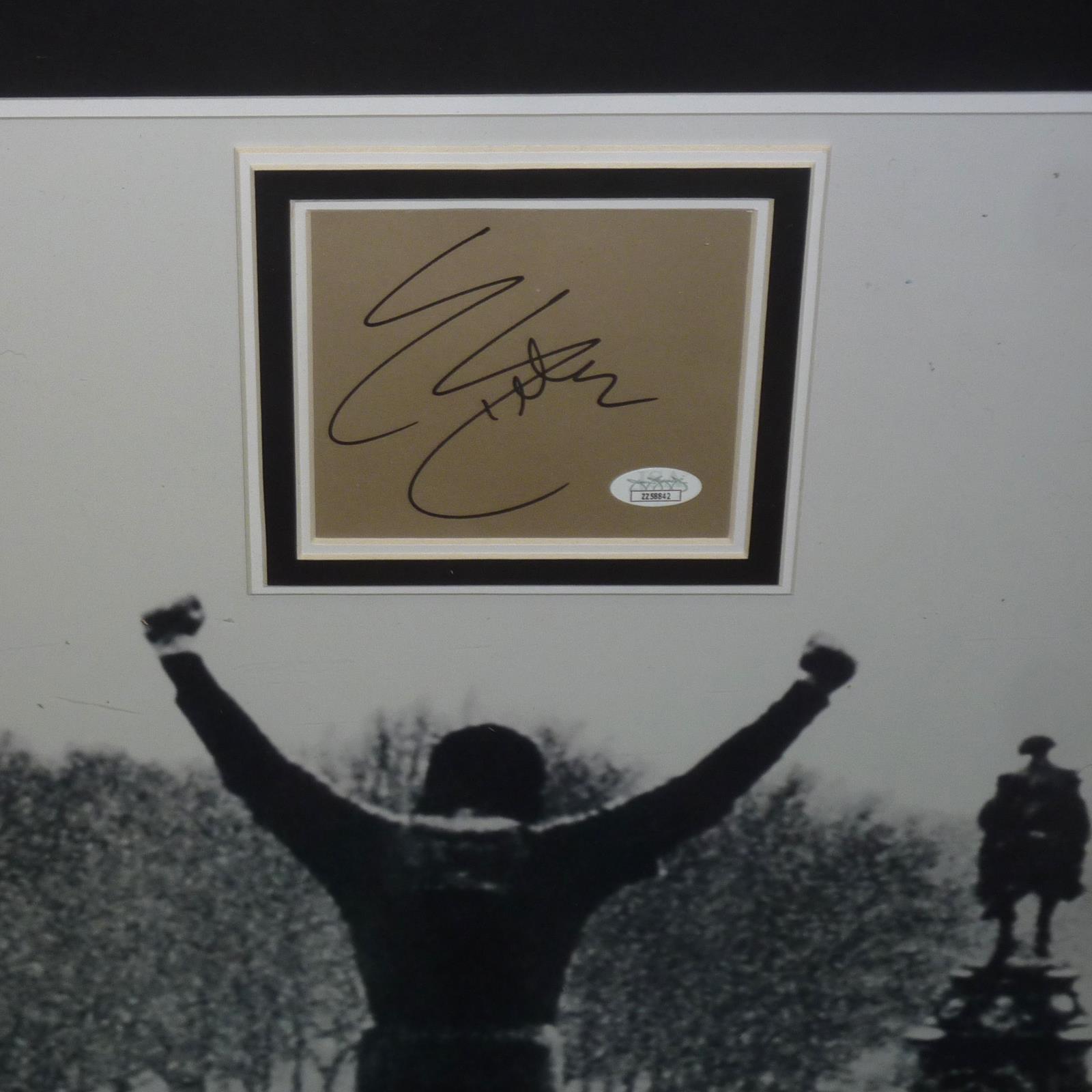 Rocky Full-Size Movie Poster Deluxe Framed with Sylvester Stallone Autograph - JSA Letter | Collectible Memorabilia-Powers Sports Memorabilia