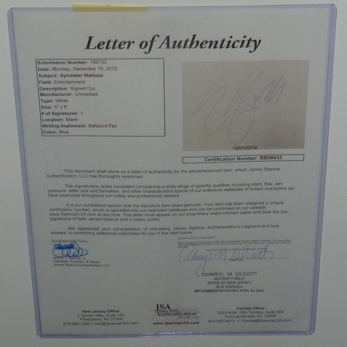 Rocky Full-Size Movie Poster Deluxe Framed with Sylvester Stallone Autograph - JSA Letter | Collectible Memorabilia-Powers Sports Memorabilia