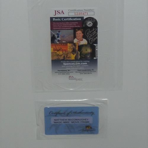 Magic Mike 11x17 Movie Poster Deluxe Framed with Matthew McConaughey Autograph - JSA | Collectible Memorabilia-Powers Sports Memorabilia