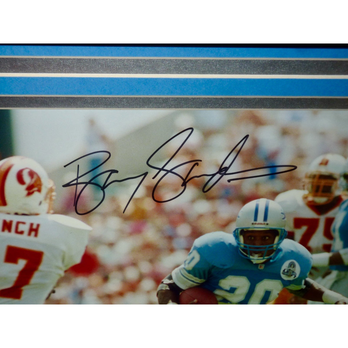 Autographed Barry Sanders Detroit Lions Deluxe Framed 8x10 Photo - Schwartz-Powers Sports Memorabilia