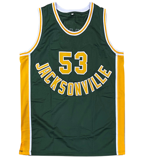 Autographed Artis Gilmore Jacksonville University (Green #53) Custom Jersey w/ HOF 11 - JSA-Powers Sports Memorabilia