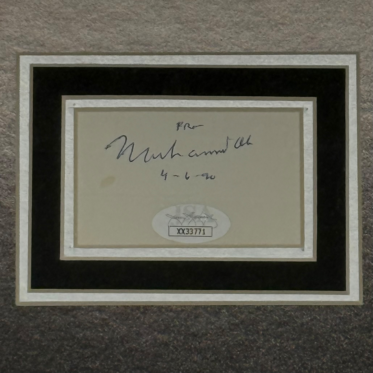 Muhammad Ali Full-Size Boxing Poster (over Liston) Deluxe Framed with Autograph - JSA | Collectible Memorabilia-Powers Sports Memorabilia