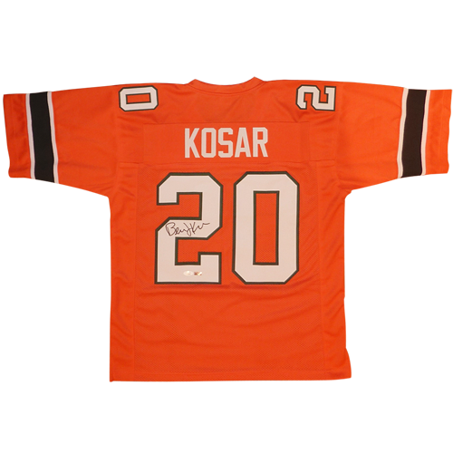 Autographed Bernie Kosar Miami (Orange #20) Custom Jersey - JSA-Powers Sports Memorabilia