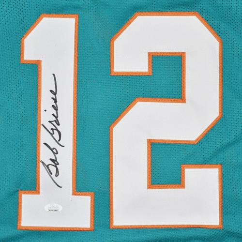 Autographed Bob Griese Miami (Teal #12) Custom Jersey - JSA-Powers Sports Memorabilia