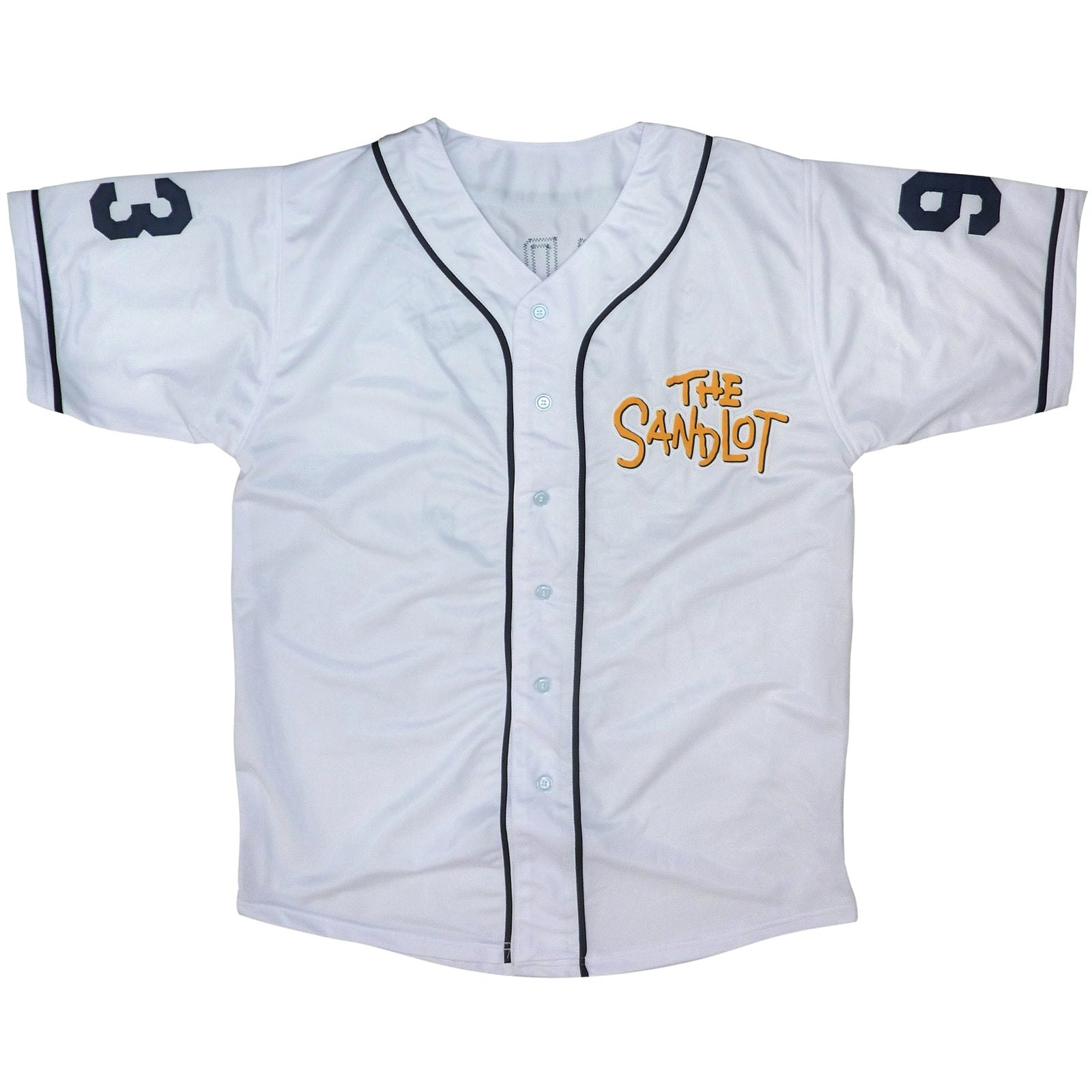 Autographed The Sandlot Cast (White #93) Custom Baseball Jersey - 6 Signatures - Beckett-Powers Sports Memorabilia