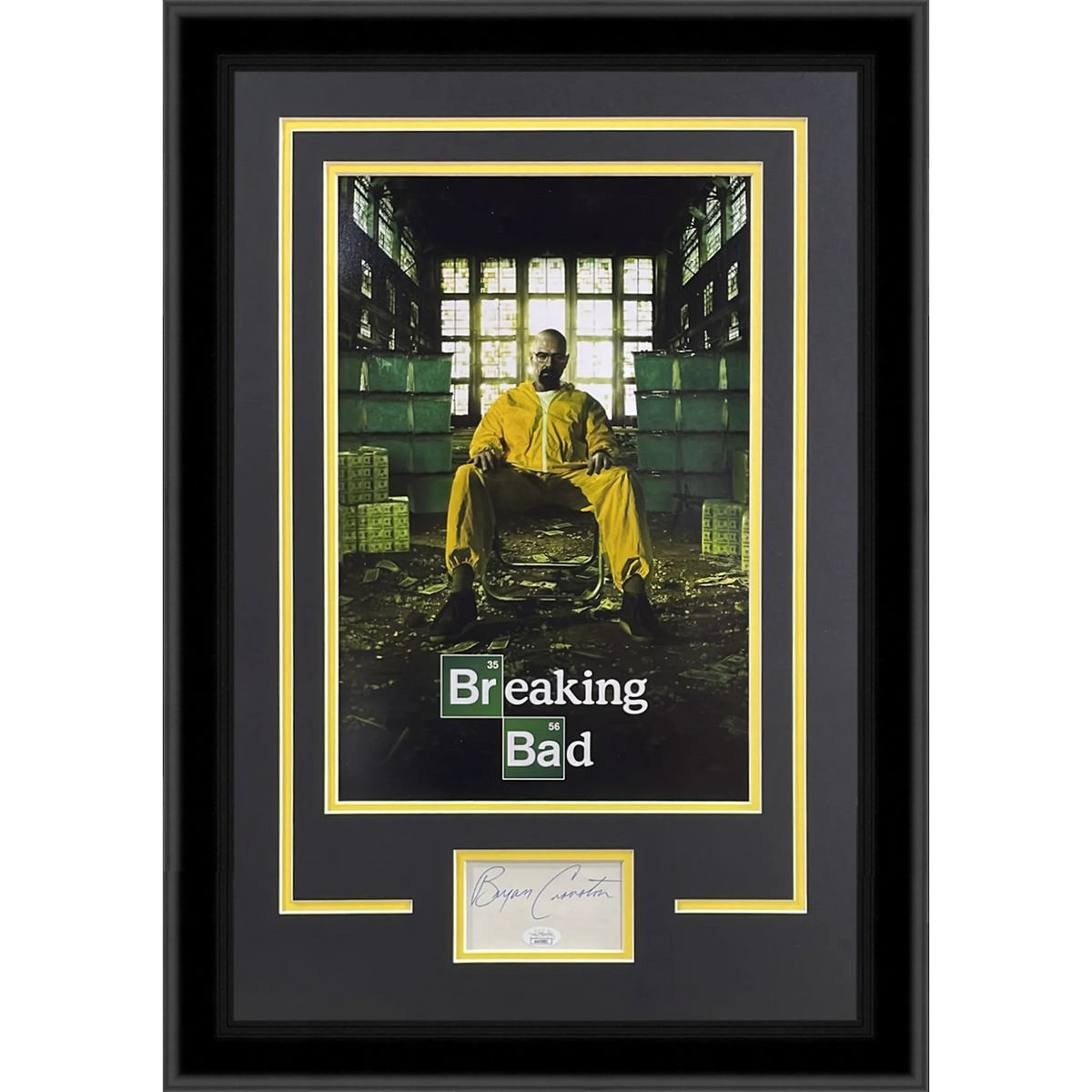Breaking Bad 11x17 TV Poster Deluxe Framed with Bryan Cranston Autograph - JSA | Collectible Memorabilia-Powers Sports Memorabilia