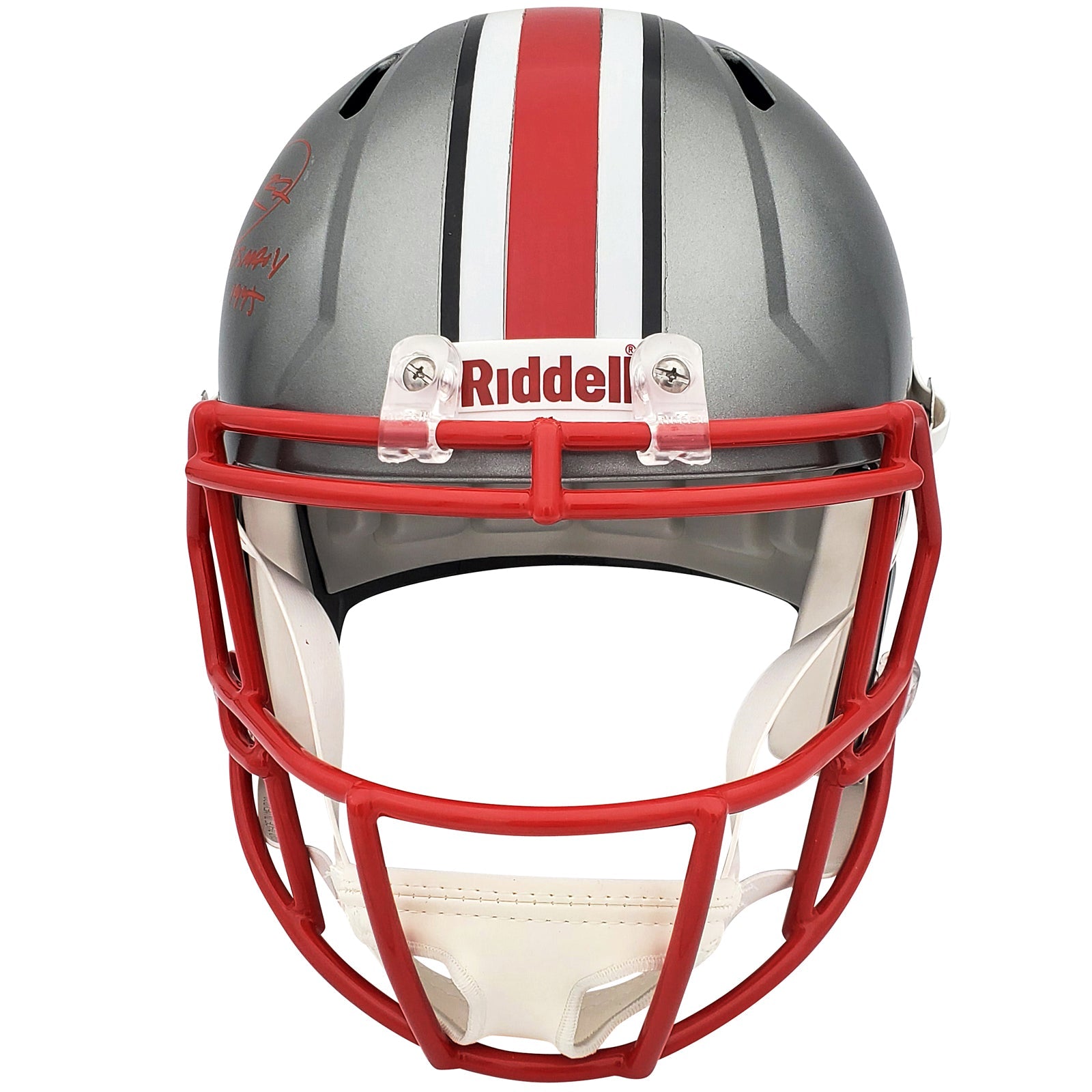 Autographed Eddie George Ohio State Buckeyes Deluxe Full-Size Replica Helmet w/ Heisman 95 - JSA-Powers Sports Memorabilia