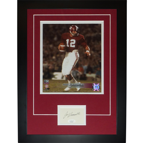 Autographed Joe Namath Alabama Crimson Tide Signature Series Frame - JSA-Powers Sports Memorabilia