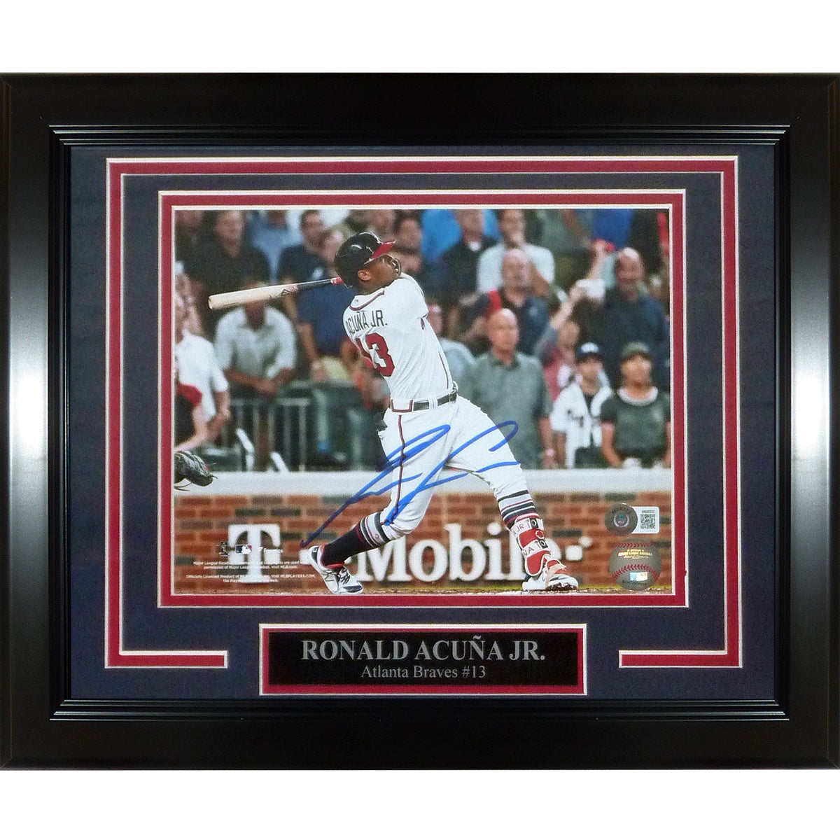 Autographed Ronald Acuna Jr. Atlanta Braves (Batting) Framed 8x10 Photo - Beckett-Powers Sports Memorabilia