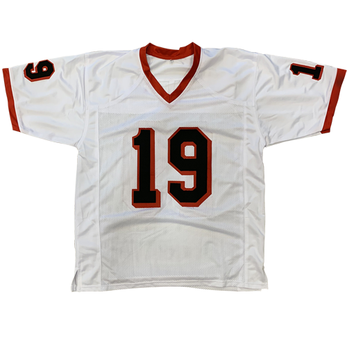 Autographed Hines Ward Georgia (White #19) Custom Jersey - BAS-Powers Sports Memorabilia