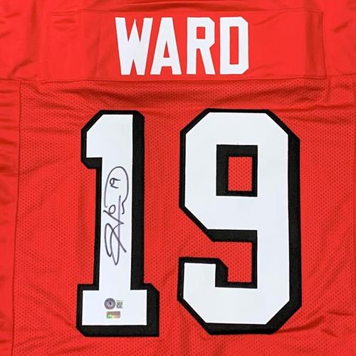 Autographed Hines Ward Georgia (Red #19) Custom Jersey - BAS-Powers Sports Memorabilia