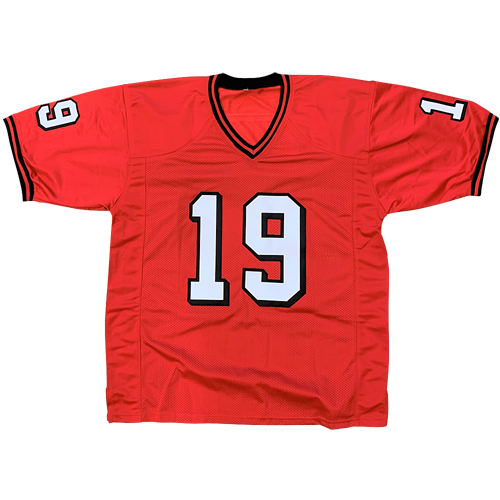 Autographed Hines Ward Georgia (Red #19) Custom Jersey - BAS-Powers Sports Memorabilia