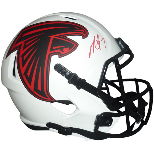Autographed Michael Vick Atlanta Falcons (LUNAR Eclipse) Deluxe Full-Size Replica Helmet - Beckett-Powers Sports Memorabilia