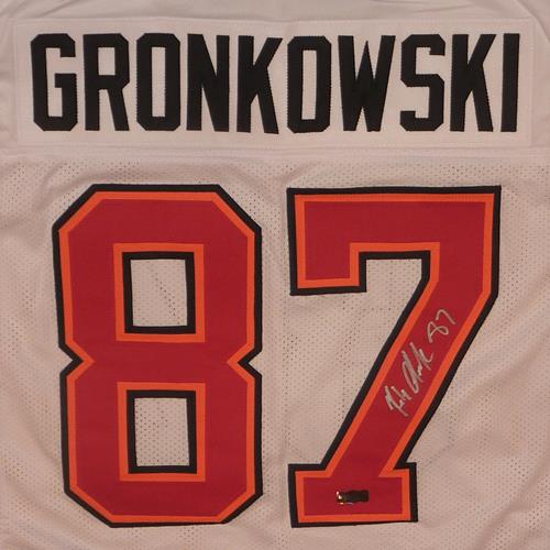 Autographed Rob Gronkowski Tampa Bay (White #87) Custom Jersey - Radtke-Powers Sports Memorabilia