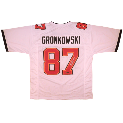 Autographed Rob Gronkowski Tampa Bay (White #87) Custom Jersey - Radtke-Powers Sports Memorabilia