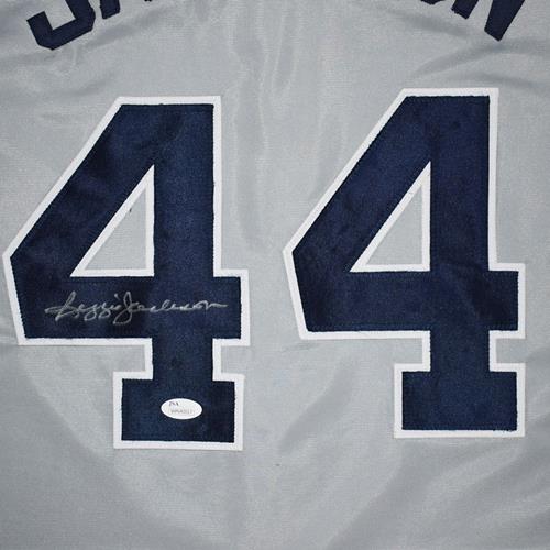 Autographed Reggie Jackson New York (Grey #44) Custom Jersey - JSA-Powers Sports Memorabilia