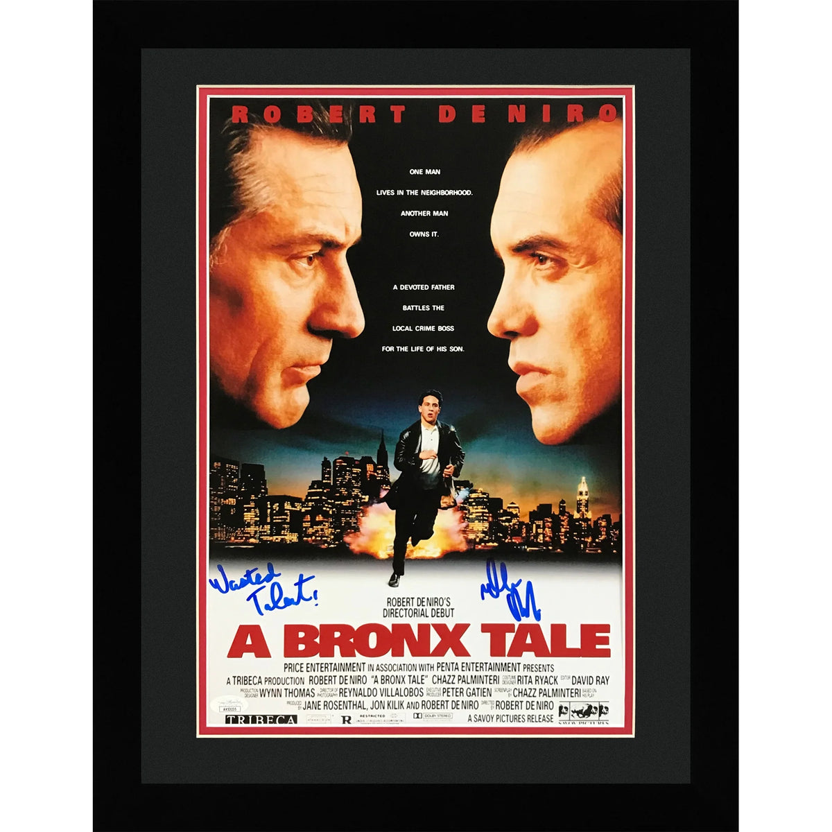 Autographed Lillo Brancato A Bronx Tale Deluxe Framed 11x14 Movie Poster w/ Wasted Talent - JSA-Powers Sports Memorabilia