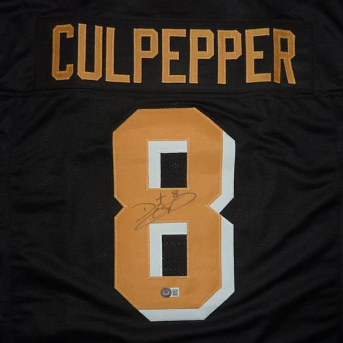 Autographed Daunte Culpepper UCF (Black #8) Custom Jersey - Beckett-Powers Sports Memorabilia