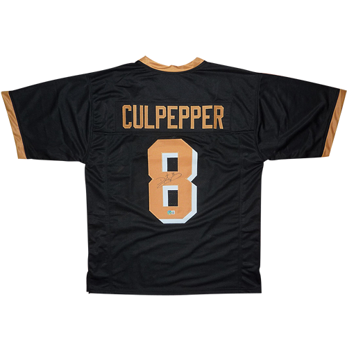 Autographed Daunte Culpepper UCF (Black #8) Custom Jersey - Beckett-Powers Sports Memorabilia