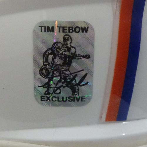 Autographed Tim Tebow Florida Gators (Stars and Stripes) Mini Helmet - Tebow Holo-Powers Sports Memorabilia