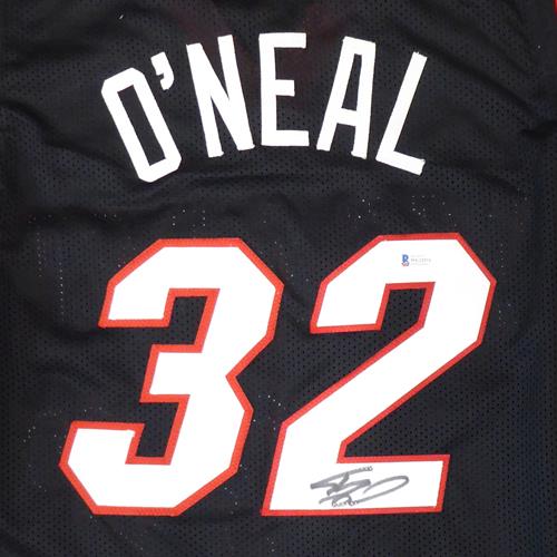 Autographed Shaquille O'Neal Miami (Black #32) Custom Jersey - Beckett-Powers Sports Memorabilia