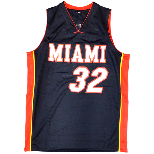 Autographed Shaquille O'Neal Miami (Black #32) Custom Jersey - Beckett-Powers Sports Memorabilia