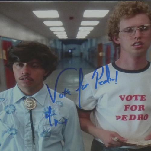Autographed Efren Ramirez Napoleon Dynamite Deluxe Framed 11x14 Photo w/ Vote for Pedro - Beckett-Powers Sports Memorabilia