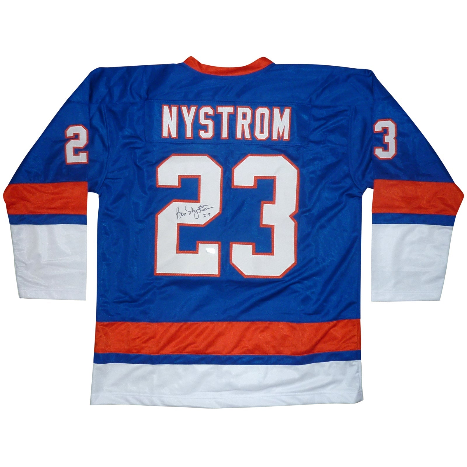 Autographed Bobby Nystrom New York (Blue #23) Custom Hockey Jersey - JSA-Powers Sports Memorabilia